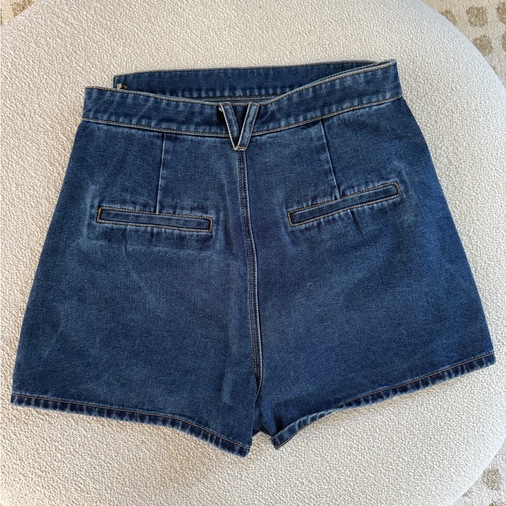 Veronica Beard Dark Blue Denim Skort - Picture 2 of 3